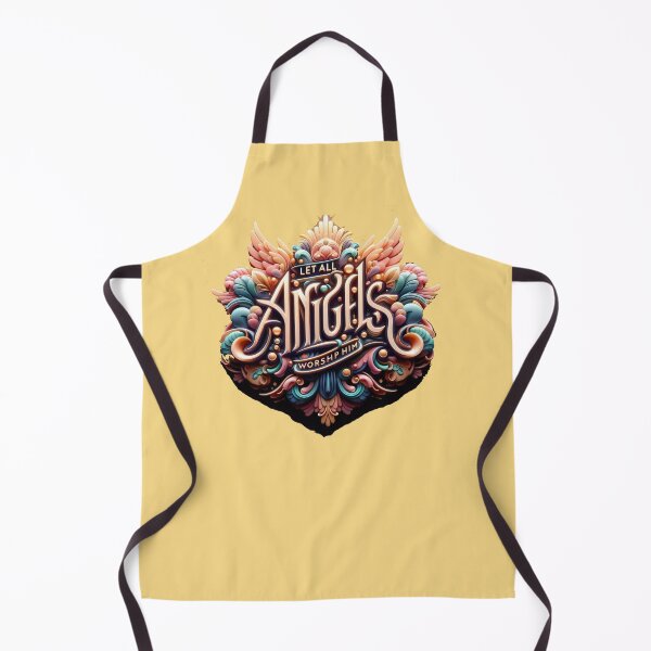 Item preview, Hebrews 1:6 – Let All Angels Worship Him | Pretty 3D Pendragon Label designed and sold by PaintMeWorld.