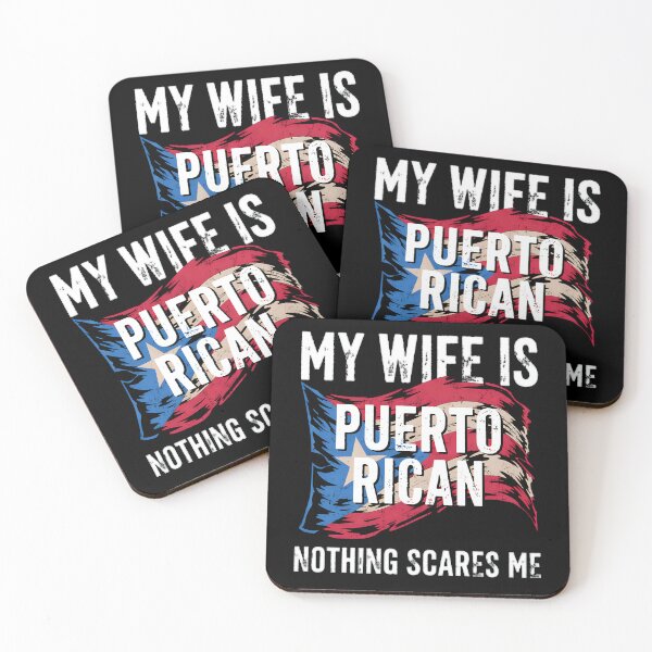 Item preview, My Wife is Puerto Rican Nothing Scares Me T-Shirt - Funny Puerto Rico Pride Gift designed and sold by Maniutek.