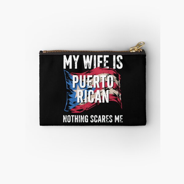 Item preview, My Wife is Puerto Rican Nothing Scares Me T-Shirt - Funny Puerto Rico Pride Gift designed and sold by Maniutek.