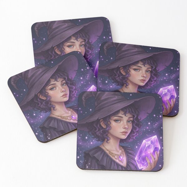 Item preview, Celestial Witch and the Amethyst Shard designed and sold by AbstractAuraArt.