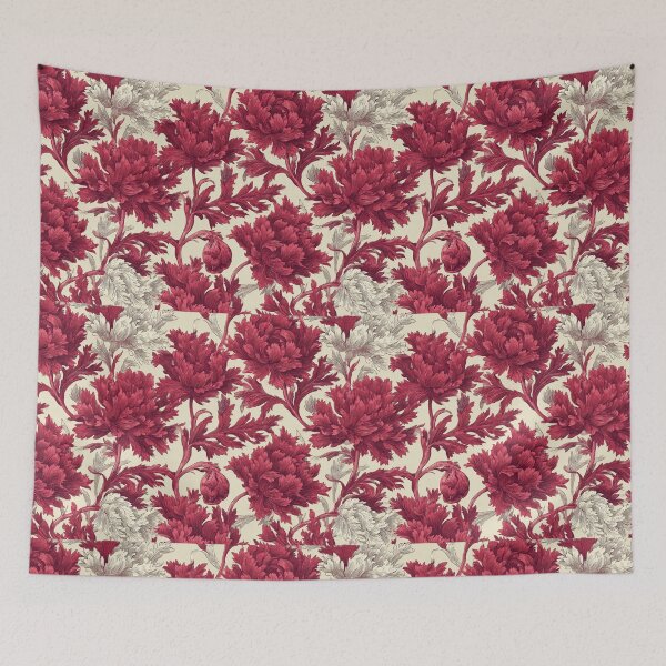 Item preview, Crimson Heirloom Peonies designed and sold by tamoora.