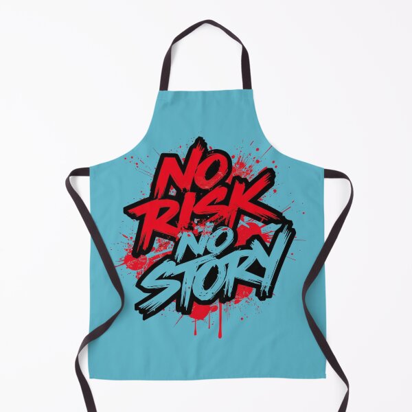 Item preview, No Risk No Story - Bold Red & White Distressed Street Art Typography designed and sold by PACS0011.