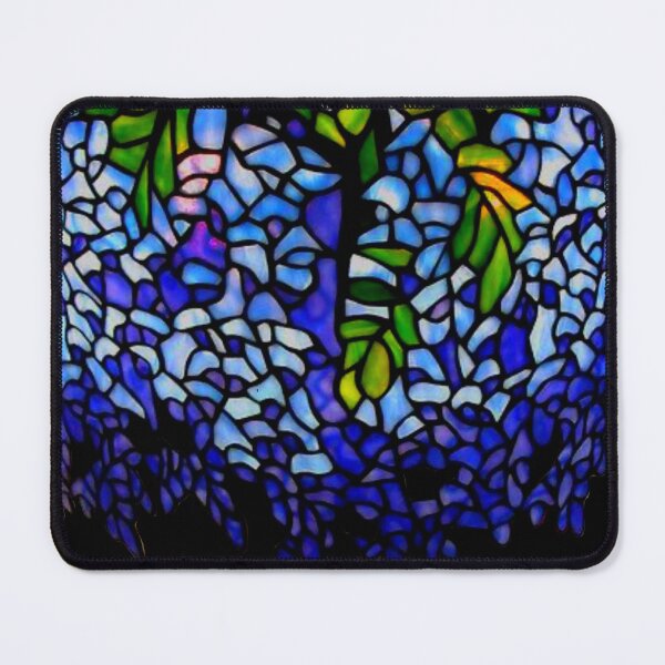 Item preview, Vintage boho periwinkle wisteria Stained glass design  - Romantic  style purple wisteria Illustration  designed and sold by hollycooper.