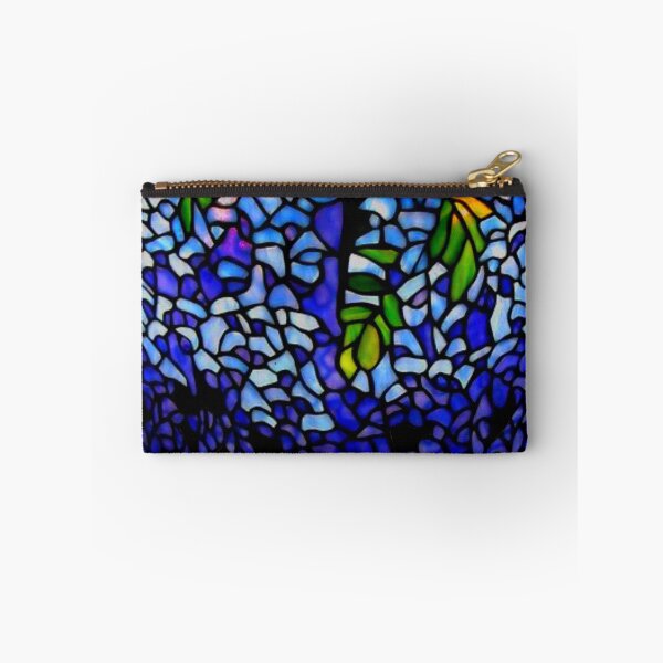 Item preview, Vintage boho periwinkle wisteria Stained glass design  - Romantic  style purple wisteria Illustration  designed and sold by hollycooper.