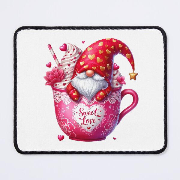 Item preview, Sweet Love Valentine Pink Gnome - Cute Romantic Heart & Nordic Forest Love Art designed and sold by FuzionRaptor.