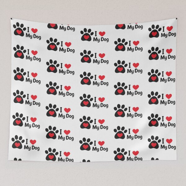 Item preview, I ❤️ My Dog – Paw Print Whimsical Design designed and sold by ANiyati.