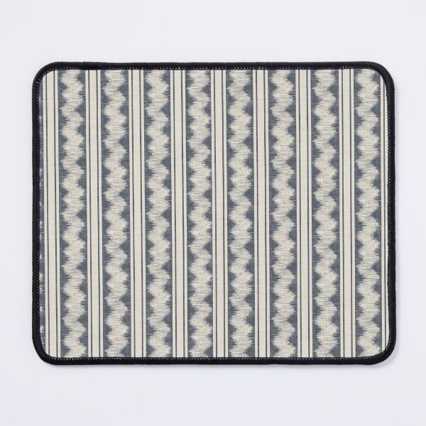 Item preview, Linear Ikat Zig Zag and Stripes with Linen Texture Dark Grey designed and sold by JasmineGDesigns.