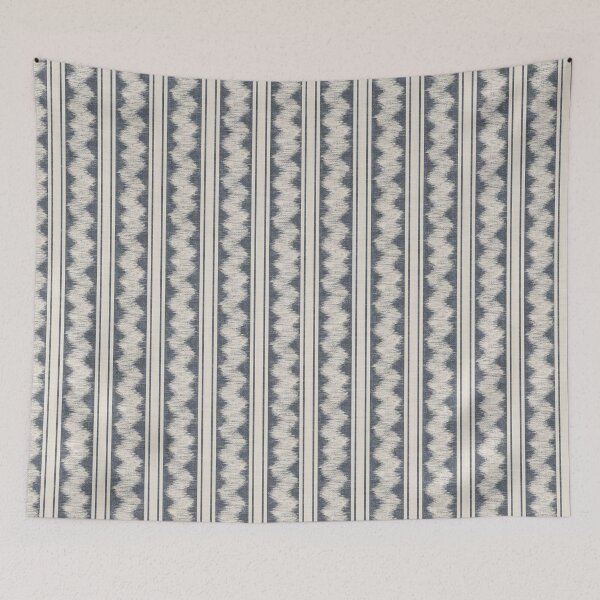 Item preview, Linear Ikat Zig Zag and Stripes with Linen Texture Dark Grey designed and sold by JasmineGDesigns.