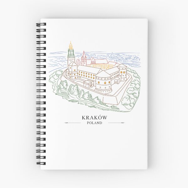 Item preview, Krakow Poland Colorful Pencil Sketch  designed and sold by MadCatPrints.
