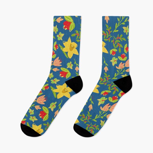 Item preview, Whimsical Blue Floral Pattern Sapphire Meadow Flowers designed and sold by studioaudrea.