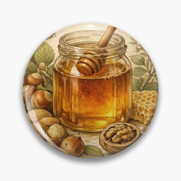 Item preview, Vintage Honey and Nuts Botanical Print – Rustic Farmhouse Kitchen Wall Art designed and sold by Darlin8888.