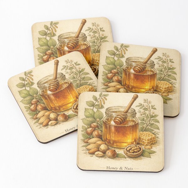 Item preview, Vintage Honey and Nuts Botanical Print – Rustic Farmhouse Kitchen Wall Art designed and sold by Darlin8888.