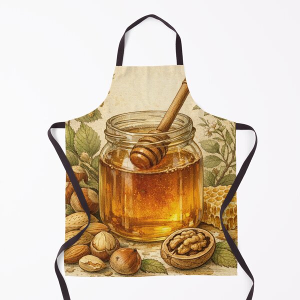 Item preview, Vintage Honey and Nuts Botanical Print – Rustic Farmhouse Kitchen Wall Art designed and sold by Darlin8888.