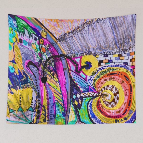 Item preview, Abstract Psychedelic Flow Hand-Drawn Art designed and sold by PavlosKyklos.