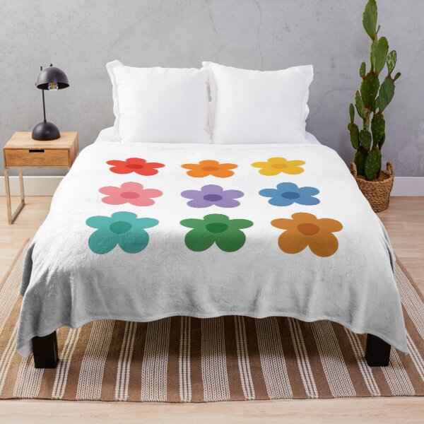 Artikelvorschau, Minimalistisches Blumenraster – Neun bunte Blumen entworfen und verkauft von ANiyati.