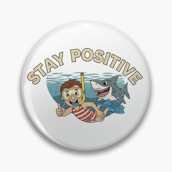Item preview, Stay Positive – Retro Snorkeling Dark Humor Graphic 5 designed and sold by FlamaC.