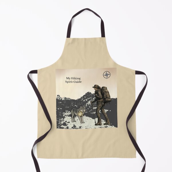 Item preview, Hiking Spirit Guide Wolf – GeoWild Wilderness Art designed and sold by GeoWild Designs.