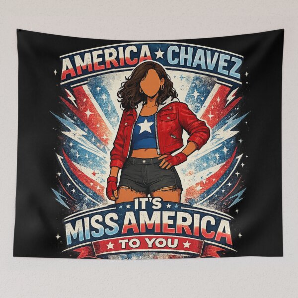 Item preview, It’s Miss America to You – Powerful Afro-Latina Superhero Tee designed and sold by Dollette Heaven.