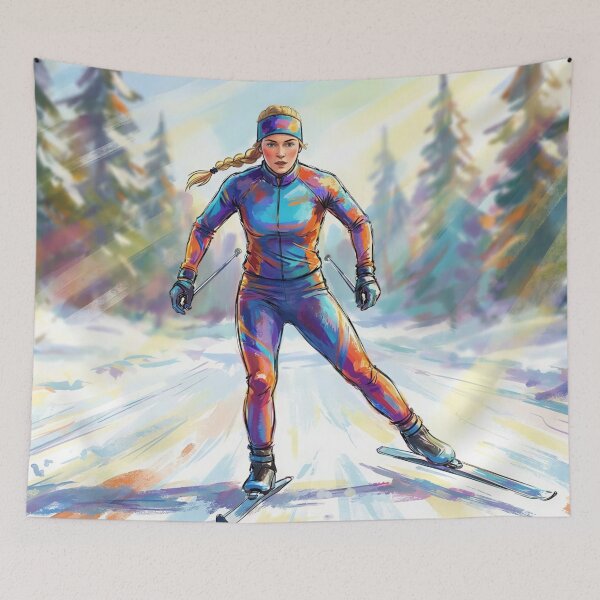Item preview, Female Nordic Skier designed and sold by M-Y-A-R-T-.