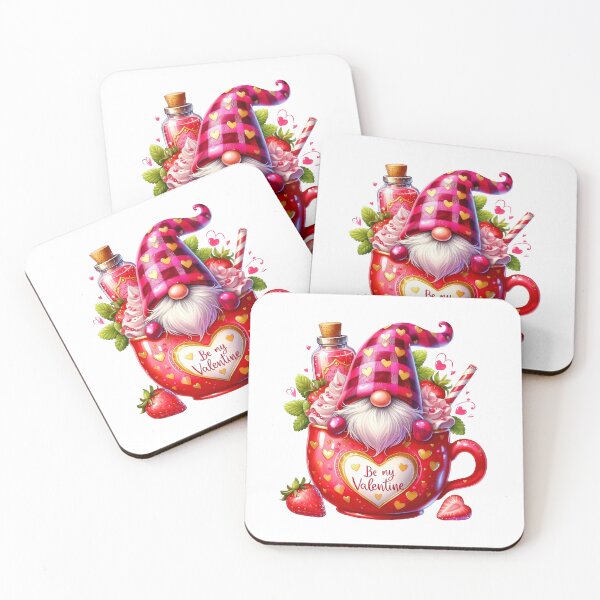 Item preview, Cute Love Pink Valentine Gnome - Romantic Nordic Heart & Sweet Aesthetic Art designed and sold by FuzionRaptor.