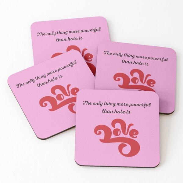 Item preview, The only thing more powerful than hate is love, Motivational Gifts designed and sold by Brittainspires.