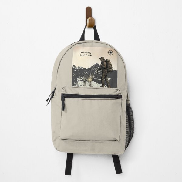 Item preview, Hiking Spirit Guide Wolf – GeoWild Wilderness Art designed and sold by GeoWild Designs.