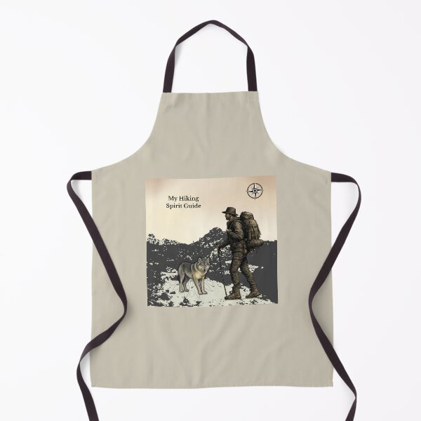 Item preview, Hiking Spirit Guide Wolf – GeoWild Wilderness Art designed and sold by GeoWild Designs.