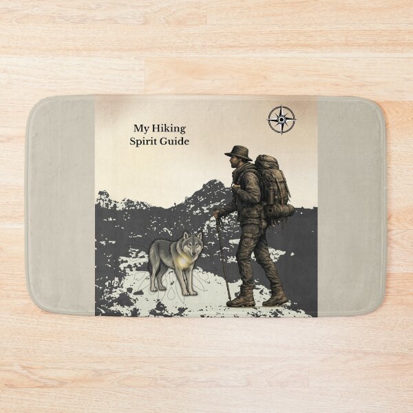 Item preview, Hiking Spirit Guide Wolf – GeoWild Wilderness Art designed and sold by GeoWild Designs.
