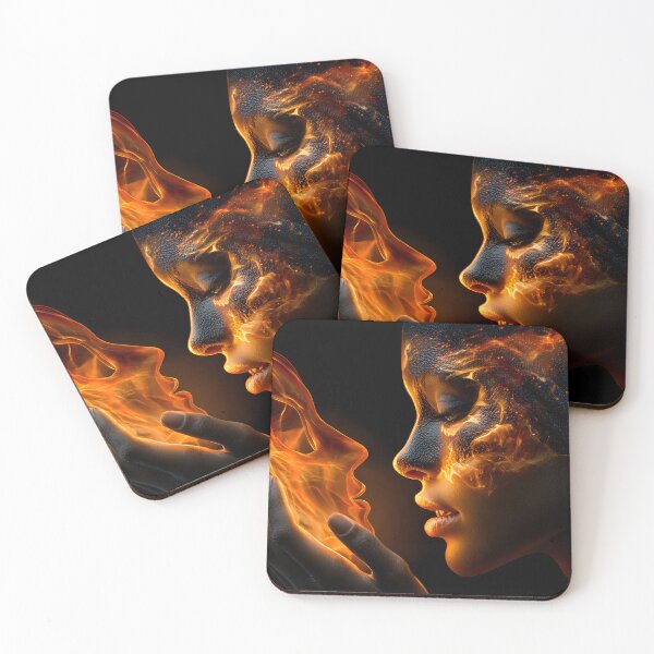 Item preview, Fiery Embrace of Abstract Human Emotions and Art designed and sold by Artessie.