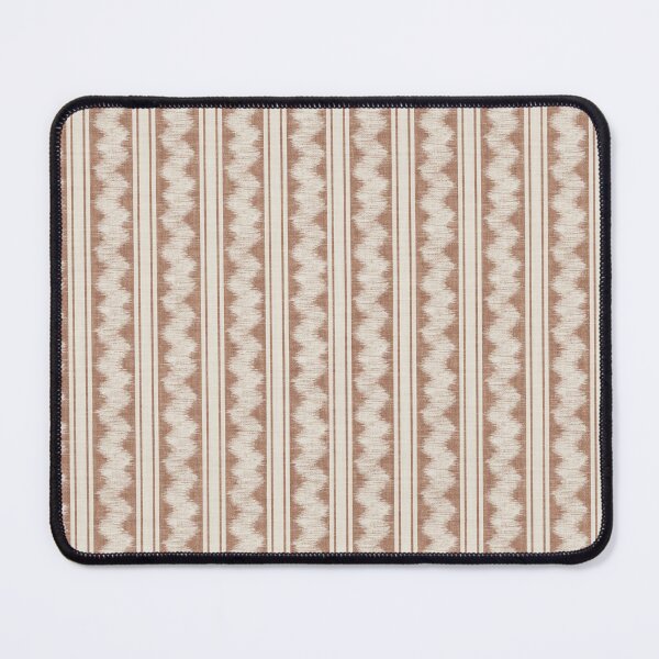 Item preview, Linear Ikat Zig Zag and Stripes with Linen Texture Earthy Terracotta designed and sold by JasmineGDesigns.