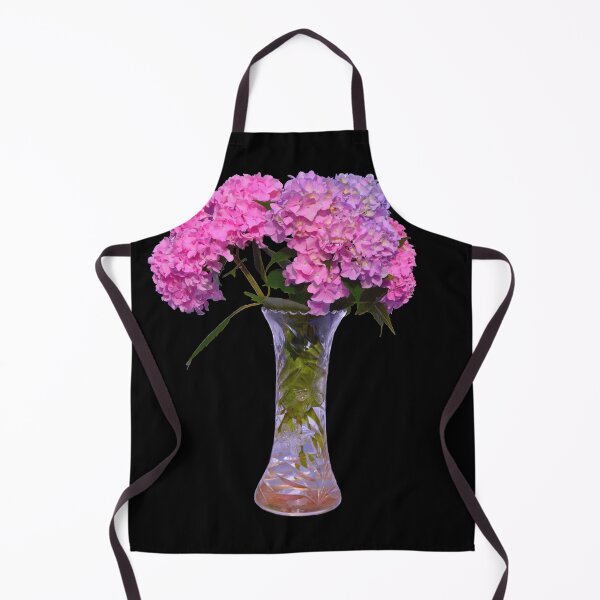 Item preview, Pink and purple hydrangeas in crystal vase designed and sold by hollycooper.