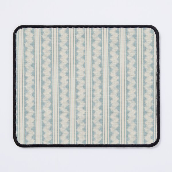 Item preview, Linear Ikat Zig Zag and Stripes with Linen Texture Turquoise Light Blue designed and sold by JasmineGDesigns.
