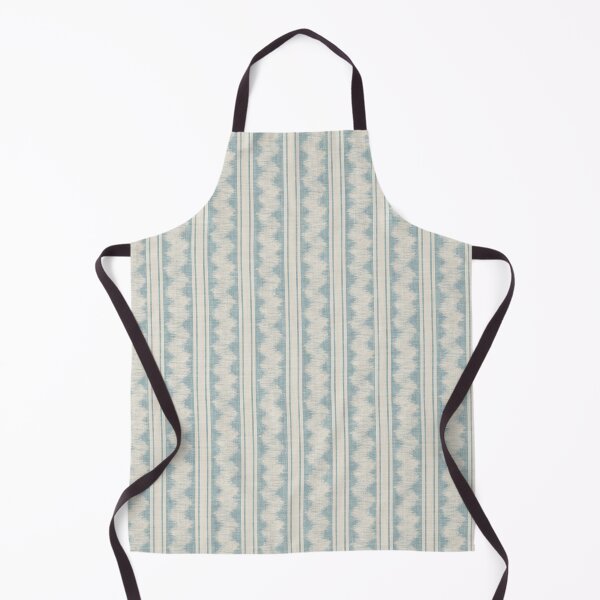 Item preview, Linear Ikat Zig Zag and Stripes with Linen Texture Turquoise Light Blue designed and sold by JasmineGDesigns.