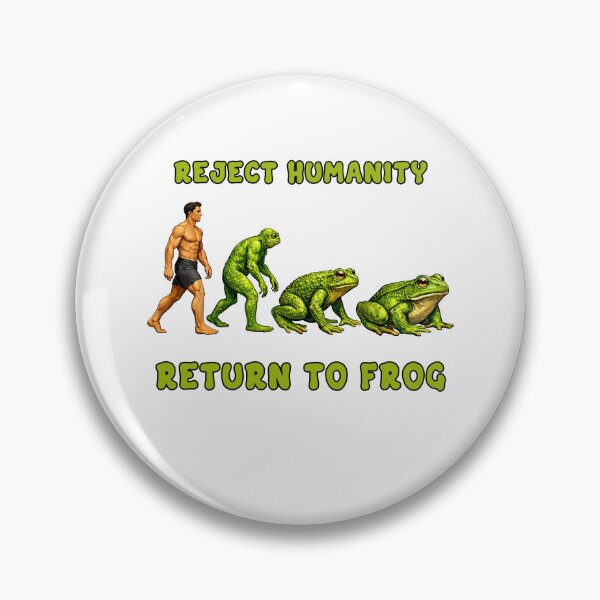 Item preview, Reject Humanity Return to Frog Evolution Humor Art designed and sold by TeeARTHY.