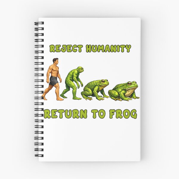 Item preview, Reject Humanity Return to Frog Evolution Humor Art designed and sold by TeeARTHY.