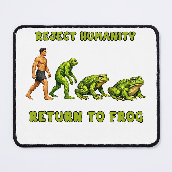Item preview, Reject Humanity Return to Frog Evolution Humor Art designed and sold by TeeARTHY.