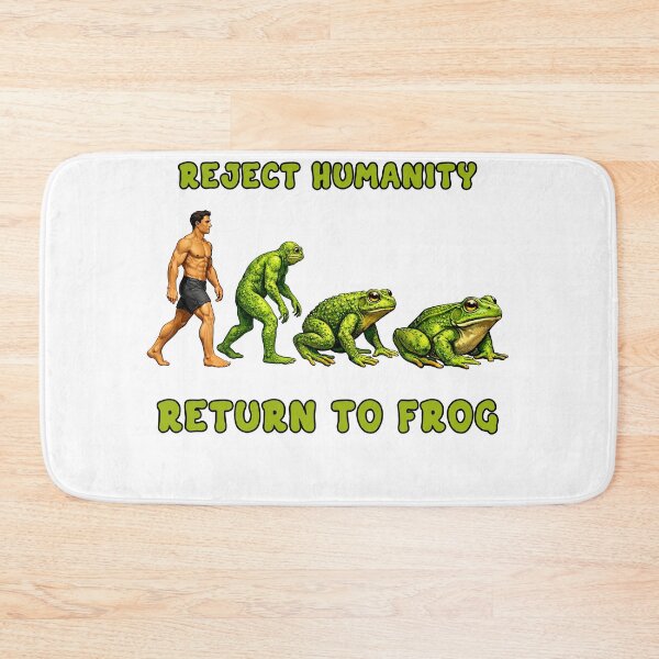 Item preview, Reject Humanity Return to Frog Evolution Humor Art designed and sold by TeeARTHY.