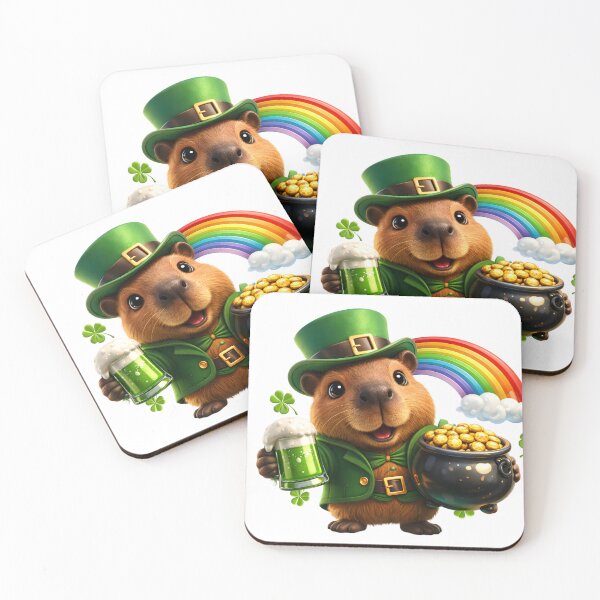 Item preview, Cute Capybara Leprechaun 3D St Patricks Day Lucky Beer designed and sold by Inkoro.