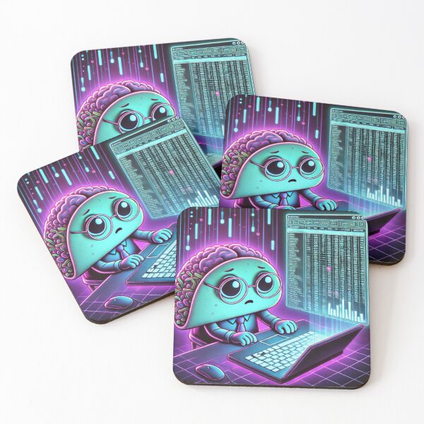 Item preview, Overwhelmed Analyst Taco – Neon Spreadsheet Life designed and sold by ComedyInkFactor.