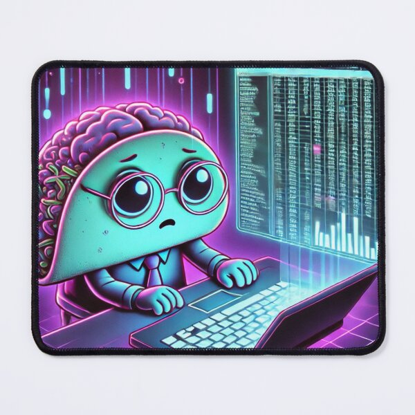Item preview, Overwhelmed Analyst Taco – Neon Spreadsheet Life designed and sold by ComedyInkFactor.