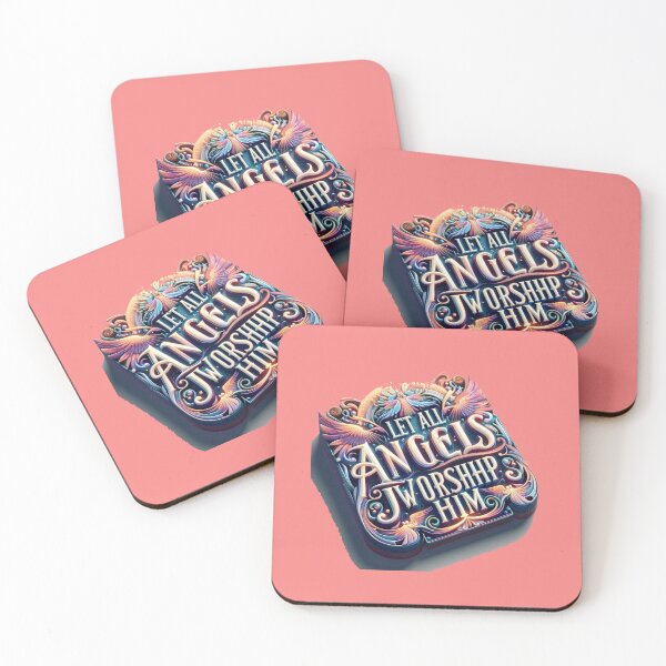 Item preview,  Hebrews 1:6 – Let All Angels Worship Him | Pretty 3D Pendragon Label  designed and sold by PaintMeWorld.