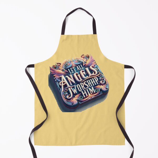 Item preview, Hebrews 1:6 – Let All Angels Worship Him | Pretty 3D Pendragon Label designed and sold by PaintMeWorld.