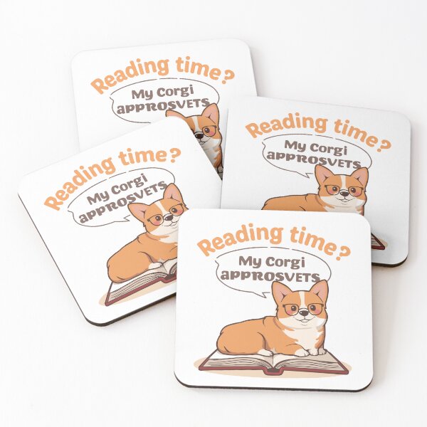Item preview, Reading Time? My Corgi Approves - Smart Dog Book Lover Graphic designed and sold by Corgi & co Shop.