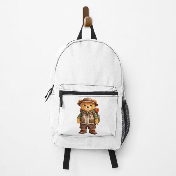 Item preview, Cute Hiking Teddy Bear with Backpack & Compass - Outdoor Adventure Art ? designed and sold by CuteBear87.