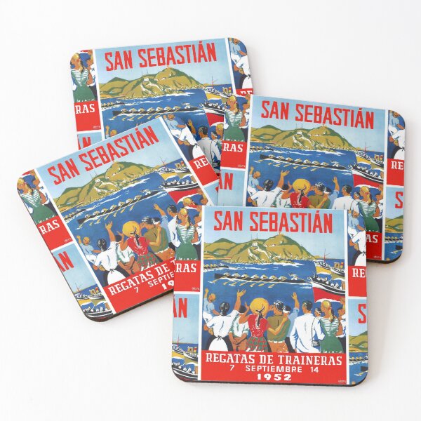 Item preview, Vintage Regatas de Traineras Poster | San Sebastián 1952 | Mid-Century Art | Basque Rowing Event | Vibrant Colors & Culture designed and sold by artofuniverse.