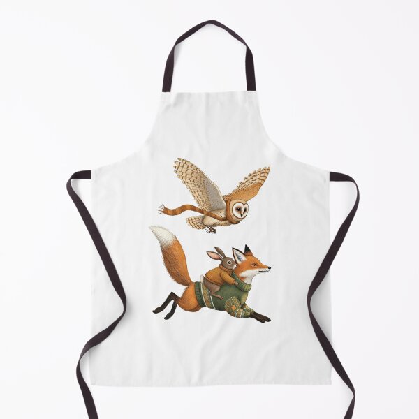 Item preview, Fox and Rabbit with Barn Owl Woodland Illustration designed and sold by TeeARTHY.