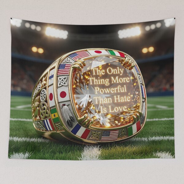 Item preview, The Only Thing More Powerful Than Hate Is Love Stadium Unity Concept designed and sold by Uglyandcute.