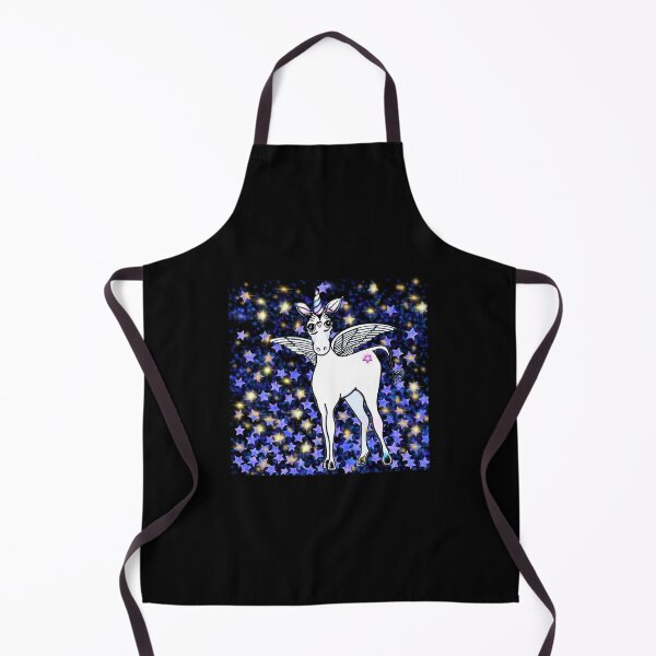 Item preview, Romantic unicorn, enchanted Unicorn, magical  winged unicorn with purple-blue and gold sparkling stars designed and sold by hollycooper.