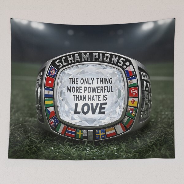 Item preview, The Only Thing More Powerful Than Hate Is Love Stadium Unity Concept designed and sold by Uglyandcute.