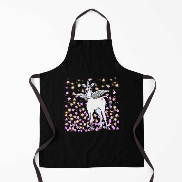 Item preview,  Flying winged unicorn with pink and gold sparkling stars designed and sold by hollycooper.